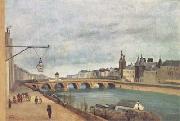 Jean Baptiste Camille  Corot Le Pont-au-Change et le Palais de Justice (mk11) Germany oil painting reproduction